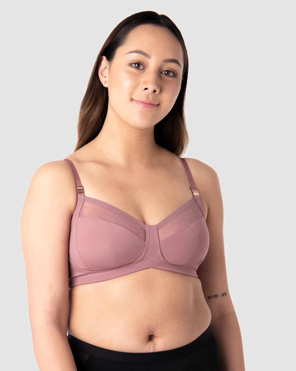 WARRIOR SOFT CUP ANTIQUE ROSE MULTIFIT NURSING BRA - WIREFREE – Hotmilk NZ