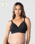 HOTMILK ELEVATE COTTON BLACK T-SHIRT NURSING MATERNITY BRA - WIREFREE