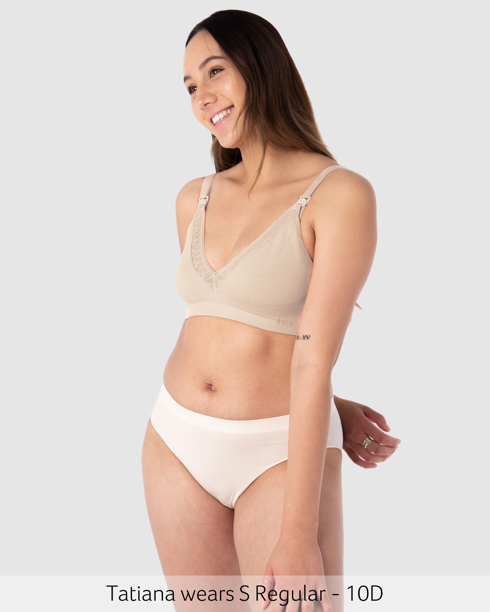 Caress Bamboo Wirefree Nursing Bra in Oat