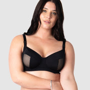 Enlighten Nursing bra with Flexi Underwire in Black 