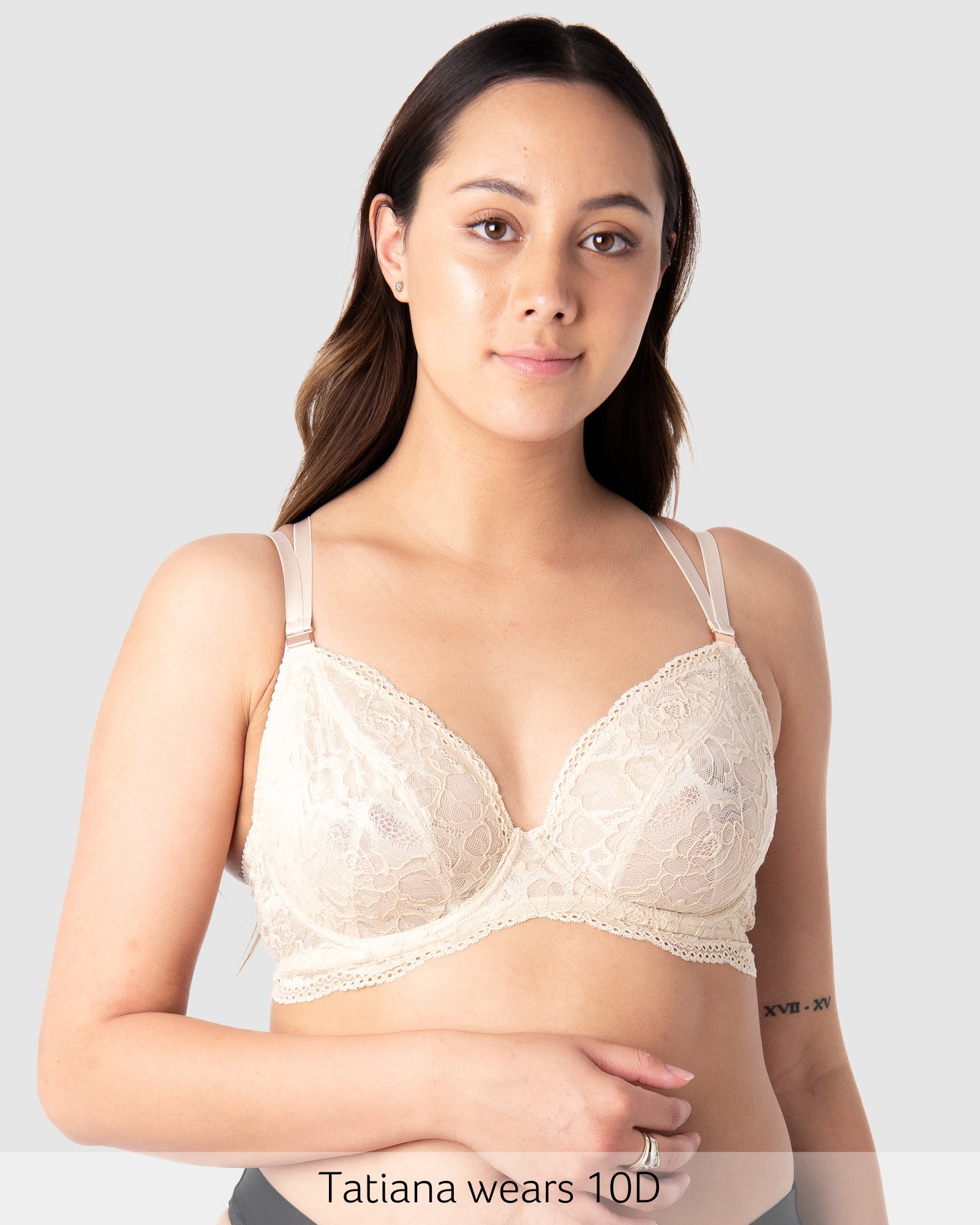 Heroine Plunge Flexi Underwire Nursing bra in Sand