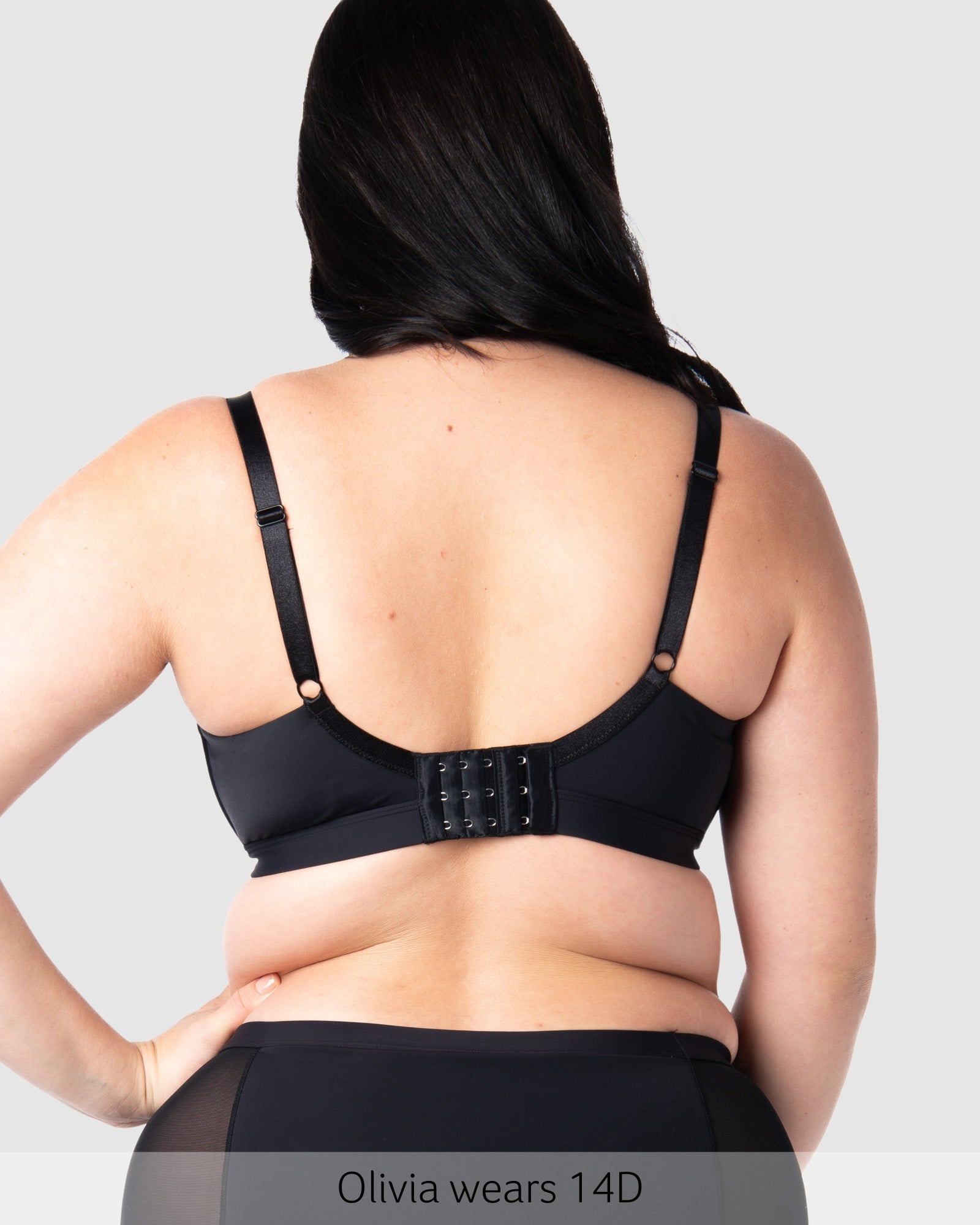 Back on Infinite Wirefree Contour Nursing Bra in Black