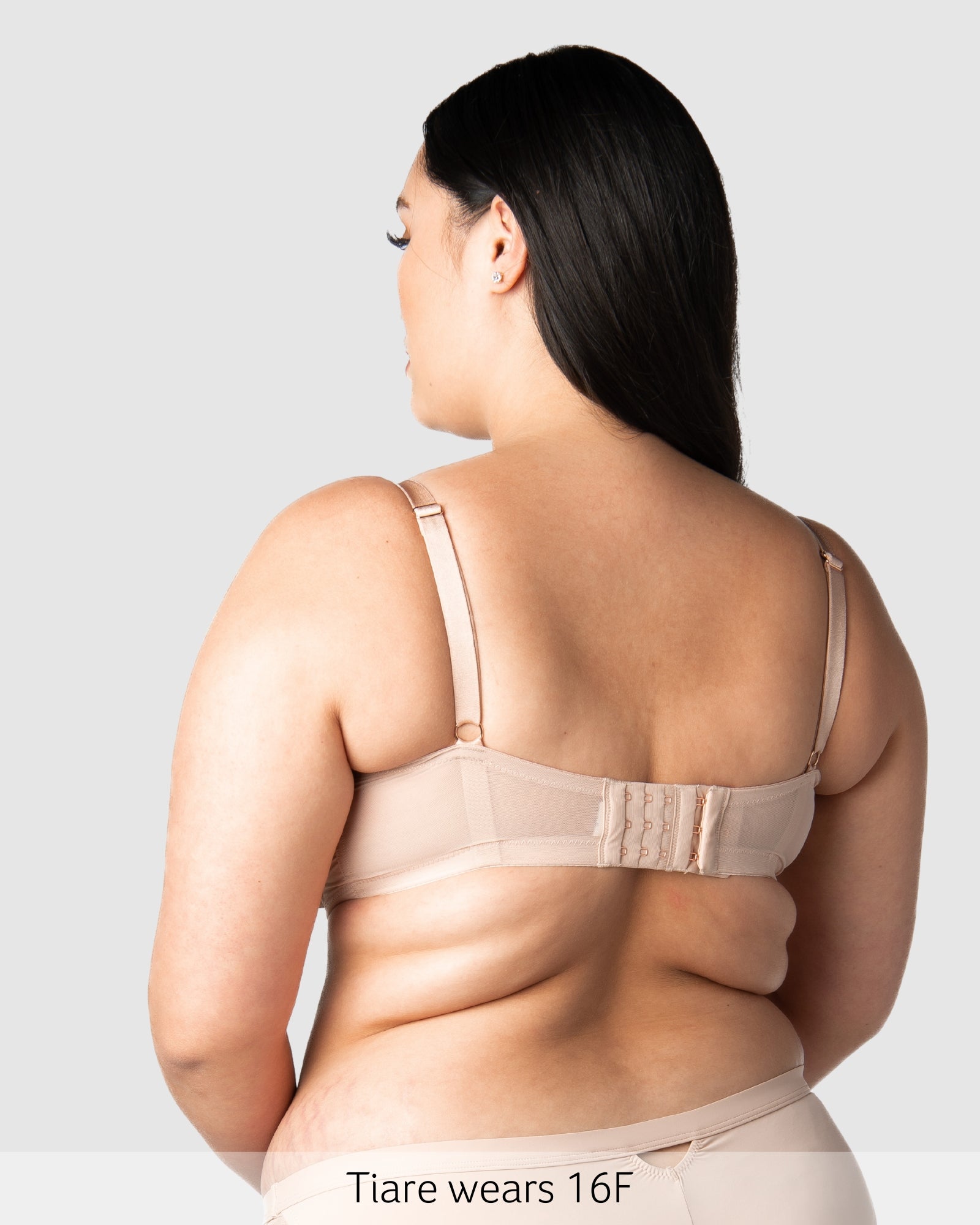 Back of Lunar Plunge Flexi Underwire Contour bra in Cashmere