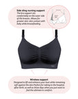 Technical features of My Necessity Wirefree Busty Nursing Bra in Black