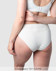 Back of Close up of My Necessity Seamless Maternity Brief in Ivory