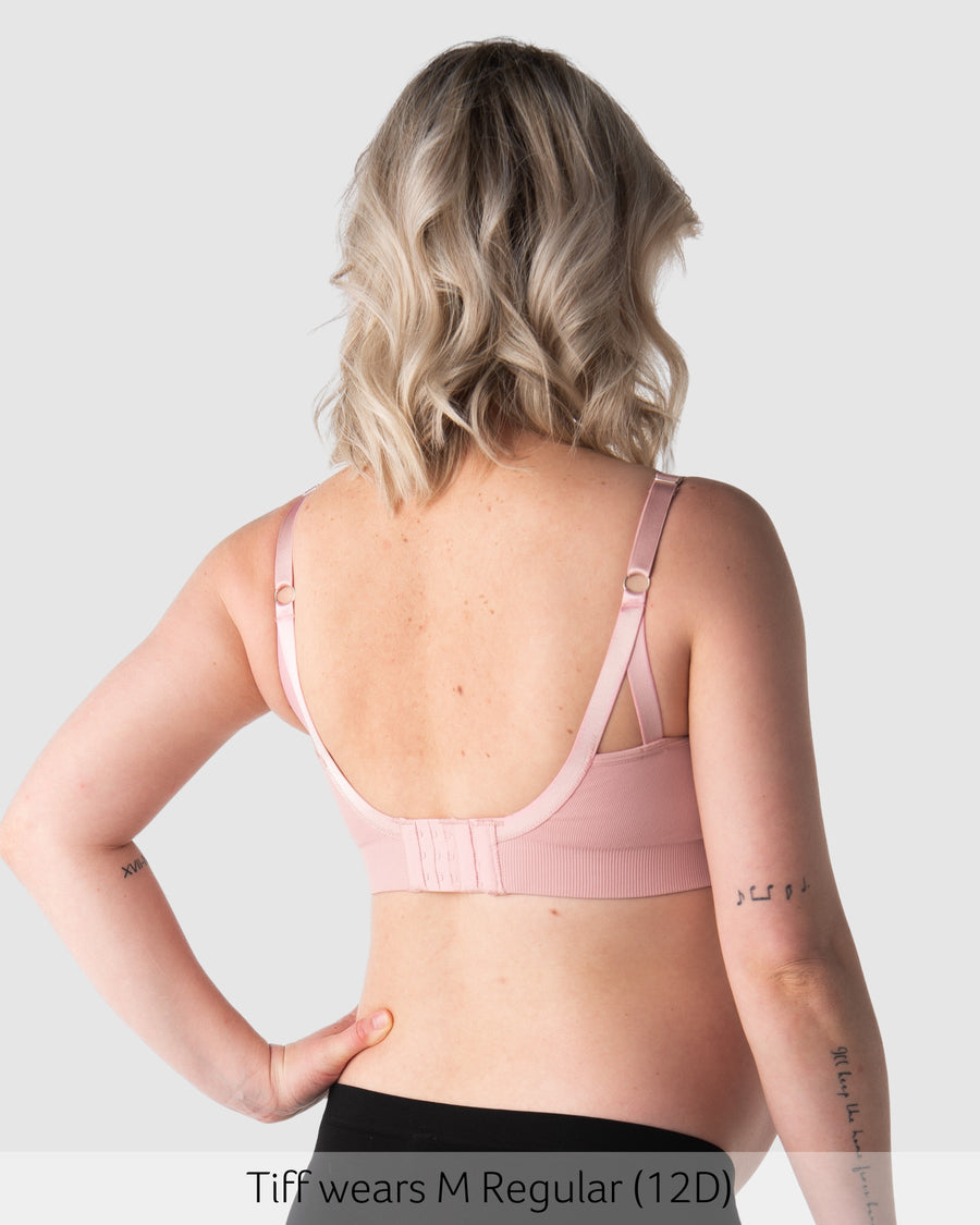 Back of My Necessity Wirefree Nursing Bra in Blush