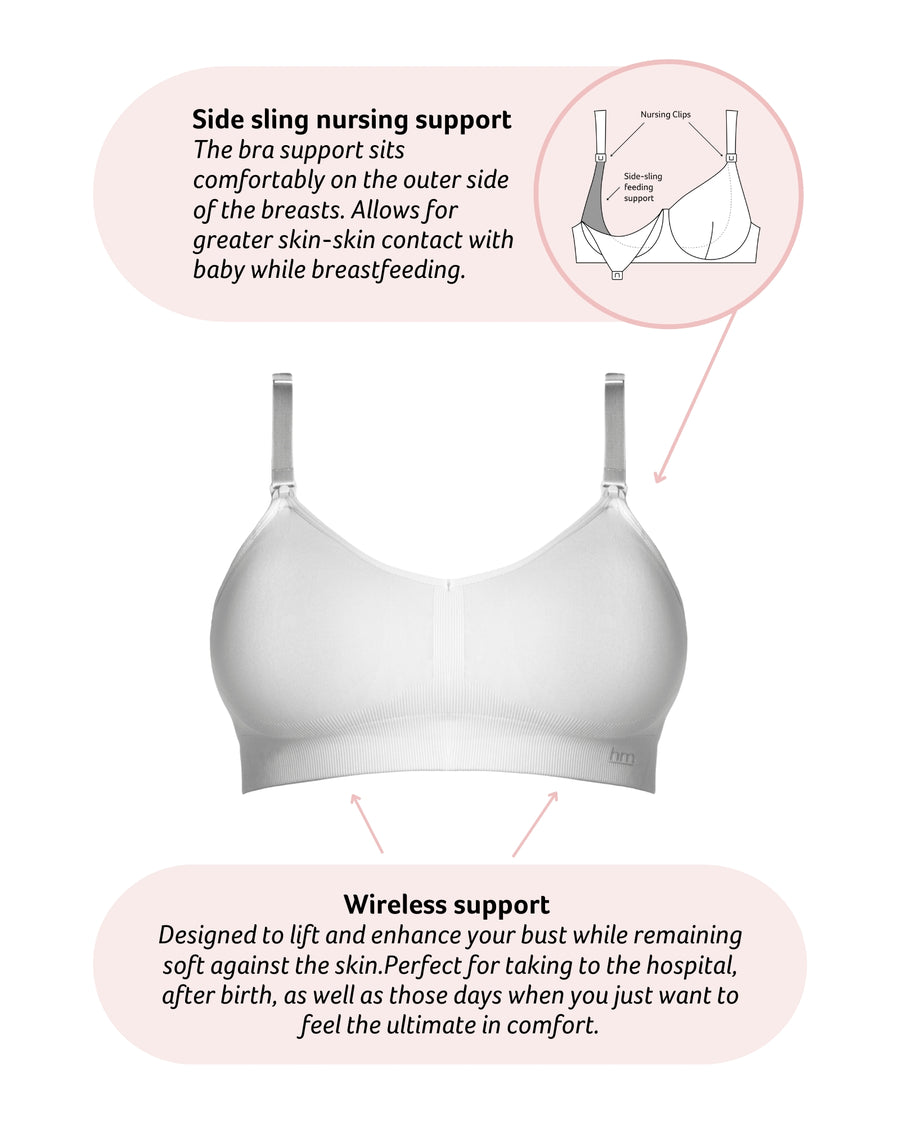 Techncial features on My Necessity Wirefree Nursing Bra in White