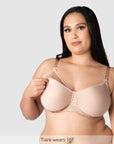 Nursing Clip on Obsession Contour Nursing Bra with Flexi Underwire in Almond