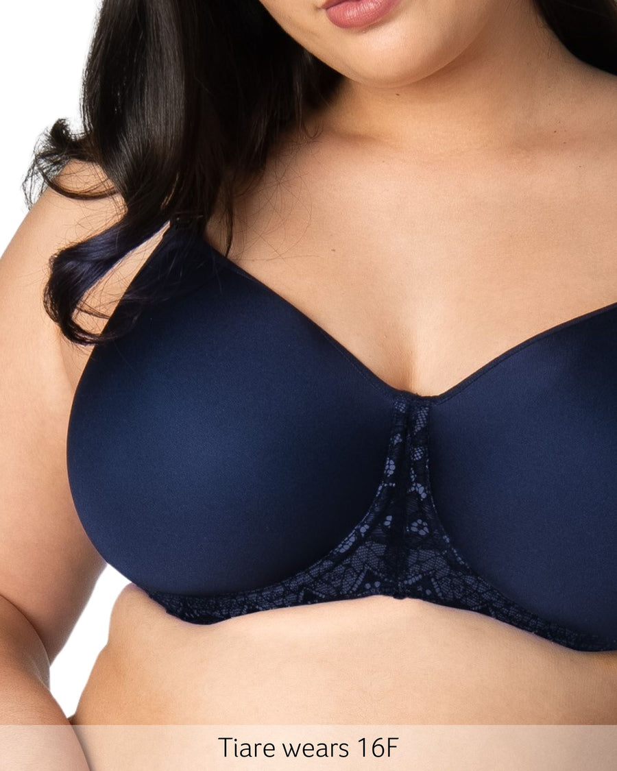 Close up of Obsession Contour Nursing Bra with Flexi Underwire in Navy