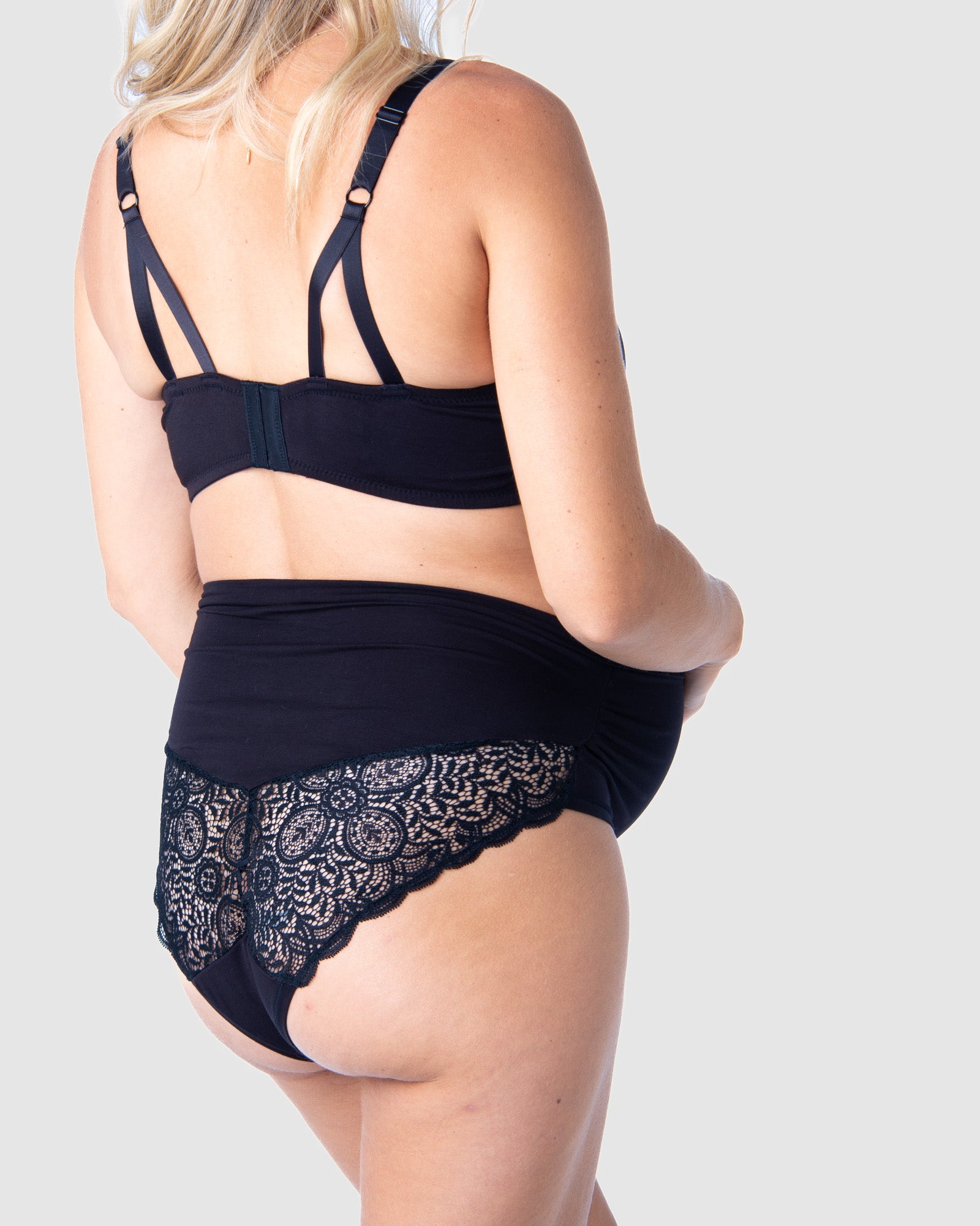 HOTMILK NZ SERENITY BAMBOO BLACK MATERNITY FULL BRIEF