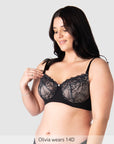 Nursing clip of Temptation Nursing Bra with Flexi underwire in Black