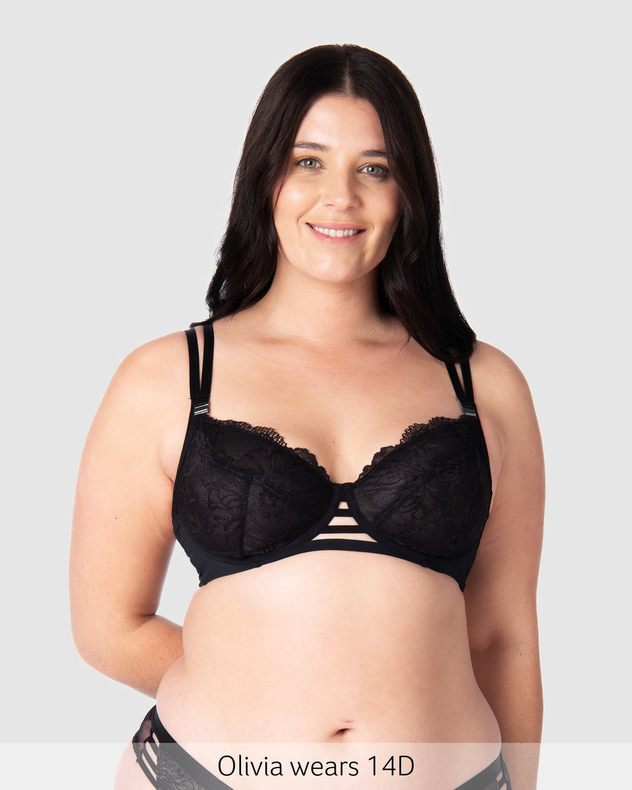 True Luxe Flexi Underwire Nursing Bra in Black