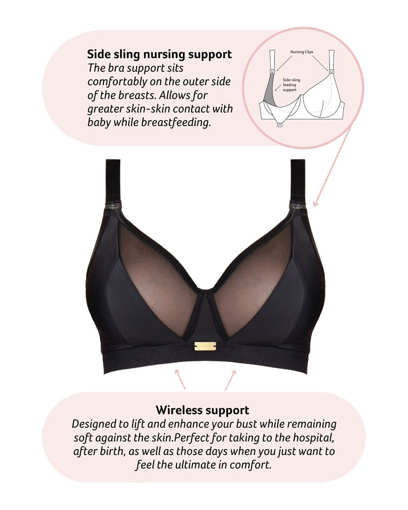 Technical features of Flawless Wirefree Nursing Bra - Black