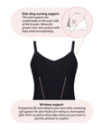 Technical features on My Necessity Nursing Cami Top in Black