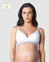 HOTMILK ICON COTTON T-SHIRT WHITE NURSING MATERNITY BRA - WIREFREE