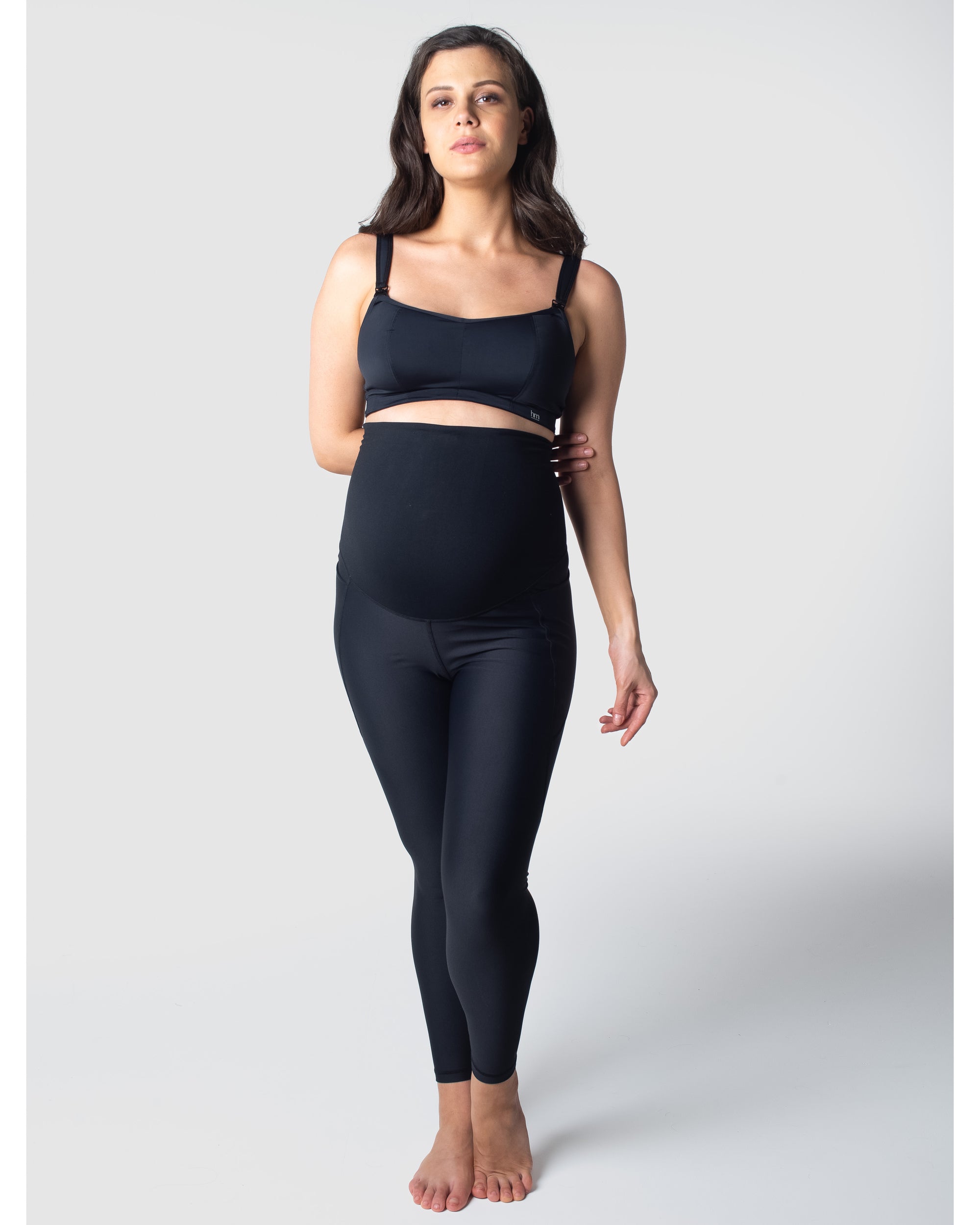 HOTMILK FOCUS BLACK MATERNITY PREGNANCY SPORTS LEGGINGS