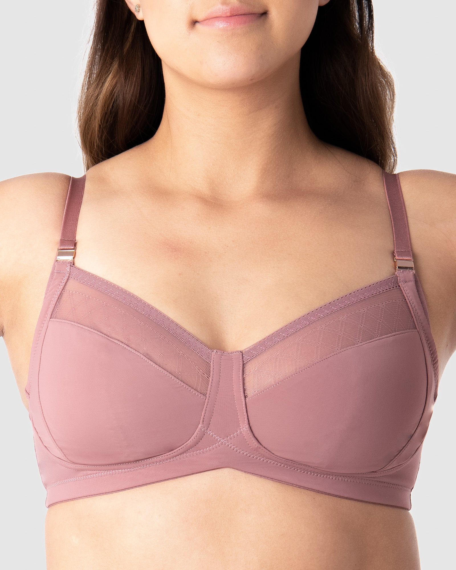 HOTMILK NZ LUNAR ECLIPSE ANTIQUE ROSE NURSING BREASTFEEDING MATERNITY  BRA - WIREFREE