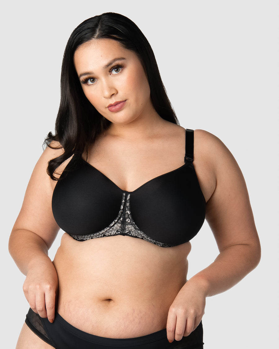 Buy Bralux Women's Maternity Nursing Bra, Non Wired, Black, Size 40B -  Sangam Online at Lowest Price Ever in India